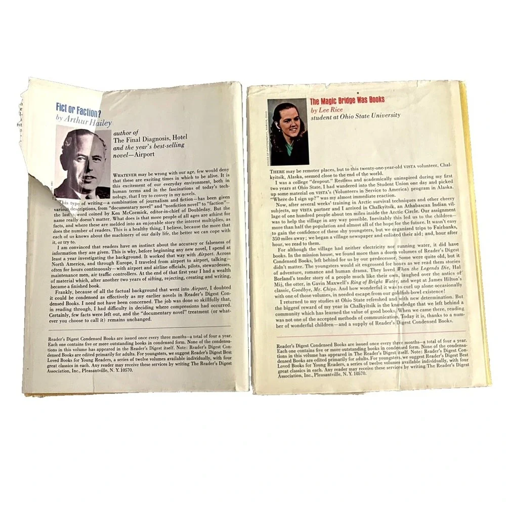 Reader's Digest Condensed Books Vol 2 & 4 1968 Hardcover